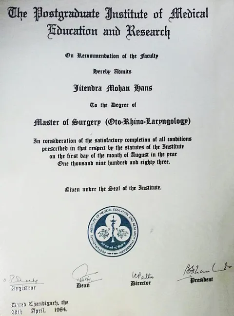 Dr. J. M. Hans certificate 4